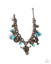 Load image into Gallery viewer, Western Necklace and Bracelet - Brass
