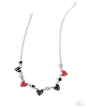 Load image into Gallery viewer, Heart Necklace and Bracelet - Black
