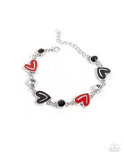 Load image into Gallery viewer, Heart Necklace and Bracelet - Black
