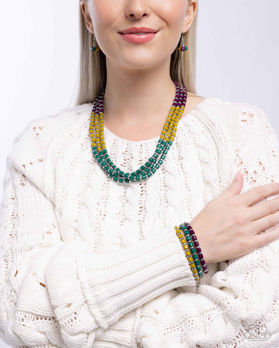 Necklace and Bracelet - Green