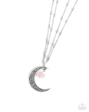 Load image into Gallery viewer, Moon necklace and ring - pink
