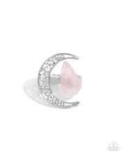 Load image into Gallery viewer, Moon necklace and ring - pink
